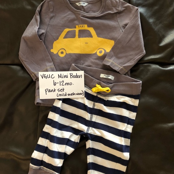 Mini Boden Other - VGUC Mini Biden 6-12 mo pant set.